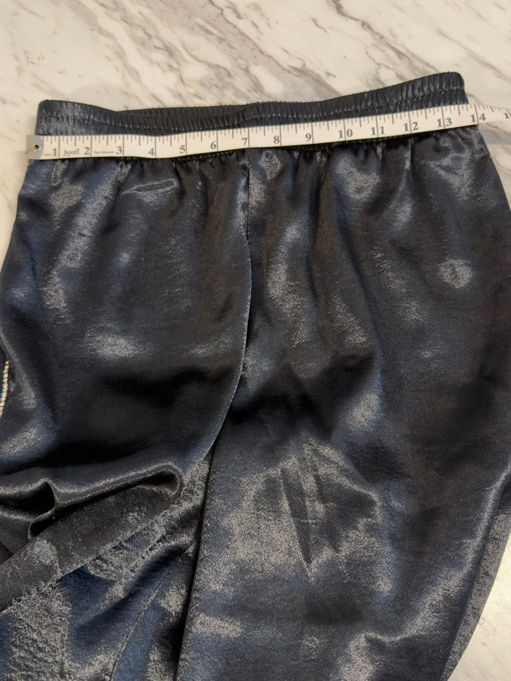 J Brand Black Satin Rhinestone Lounge Pants - Picture 8 of 10